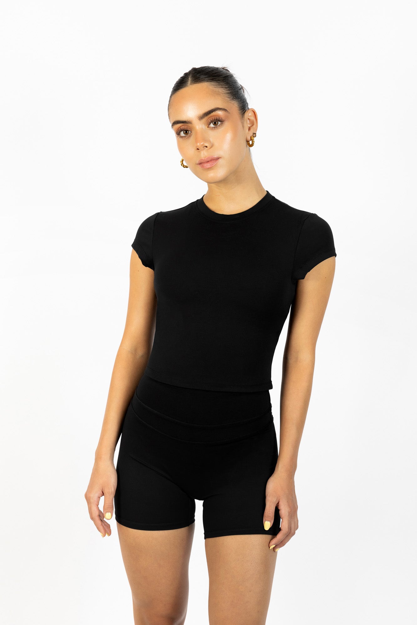 FORME SLEEVE TOP BLACK