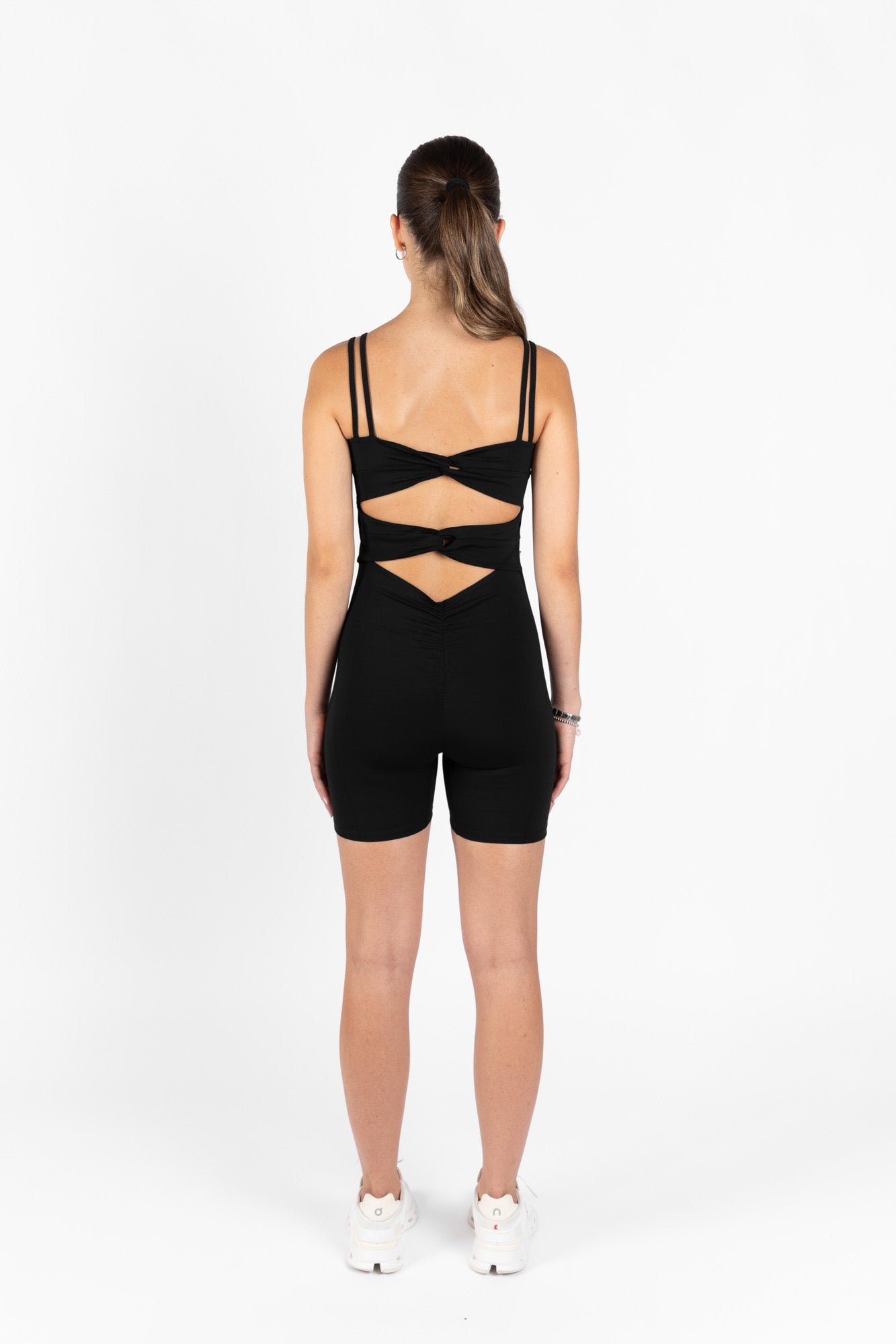 RISE SHORT ONESIE BLACK