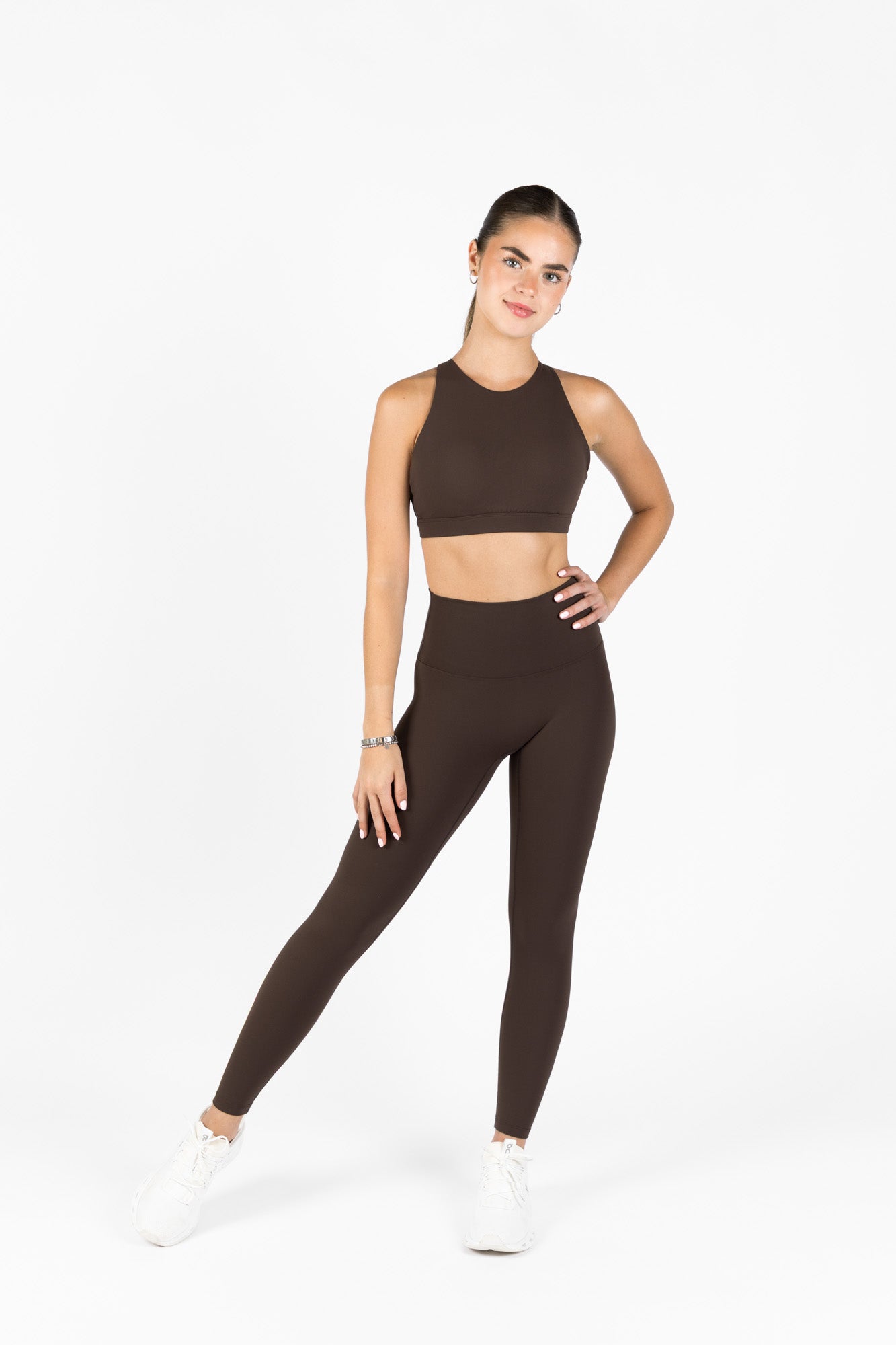 KORA HALTER SPORTS BRA BROWN