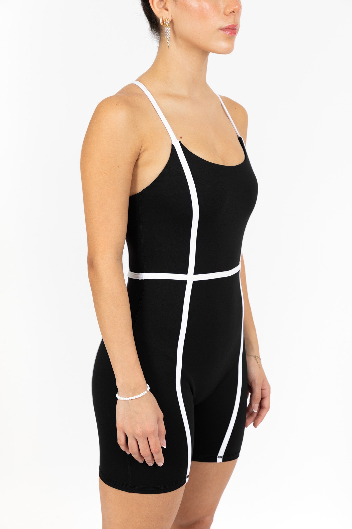 LUXE SHORT ONESIE BLACK
