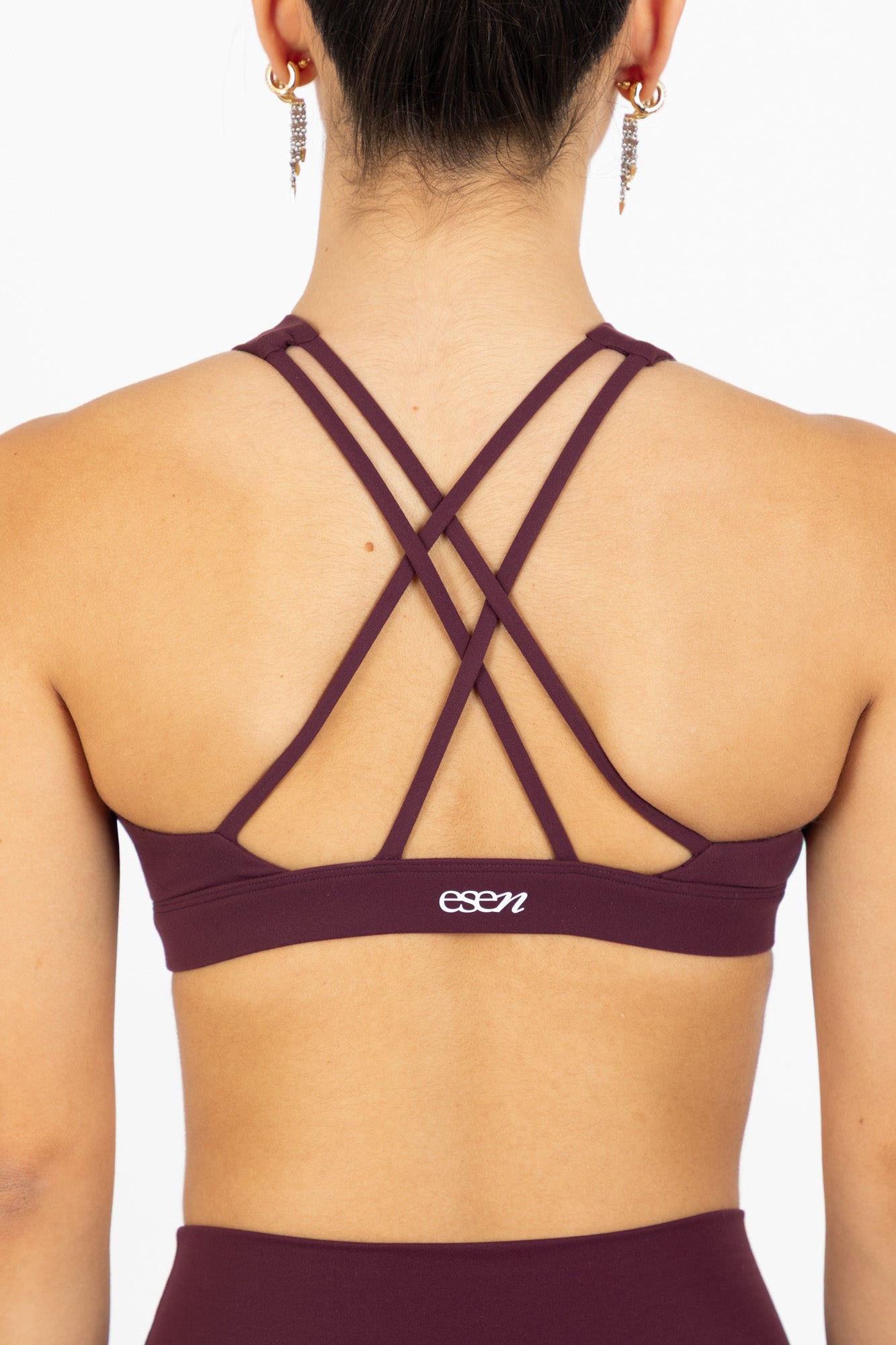 KORA HALTER SPORTS BRA BURGUNDY