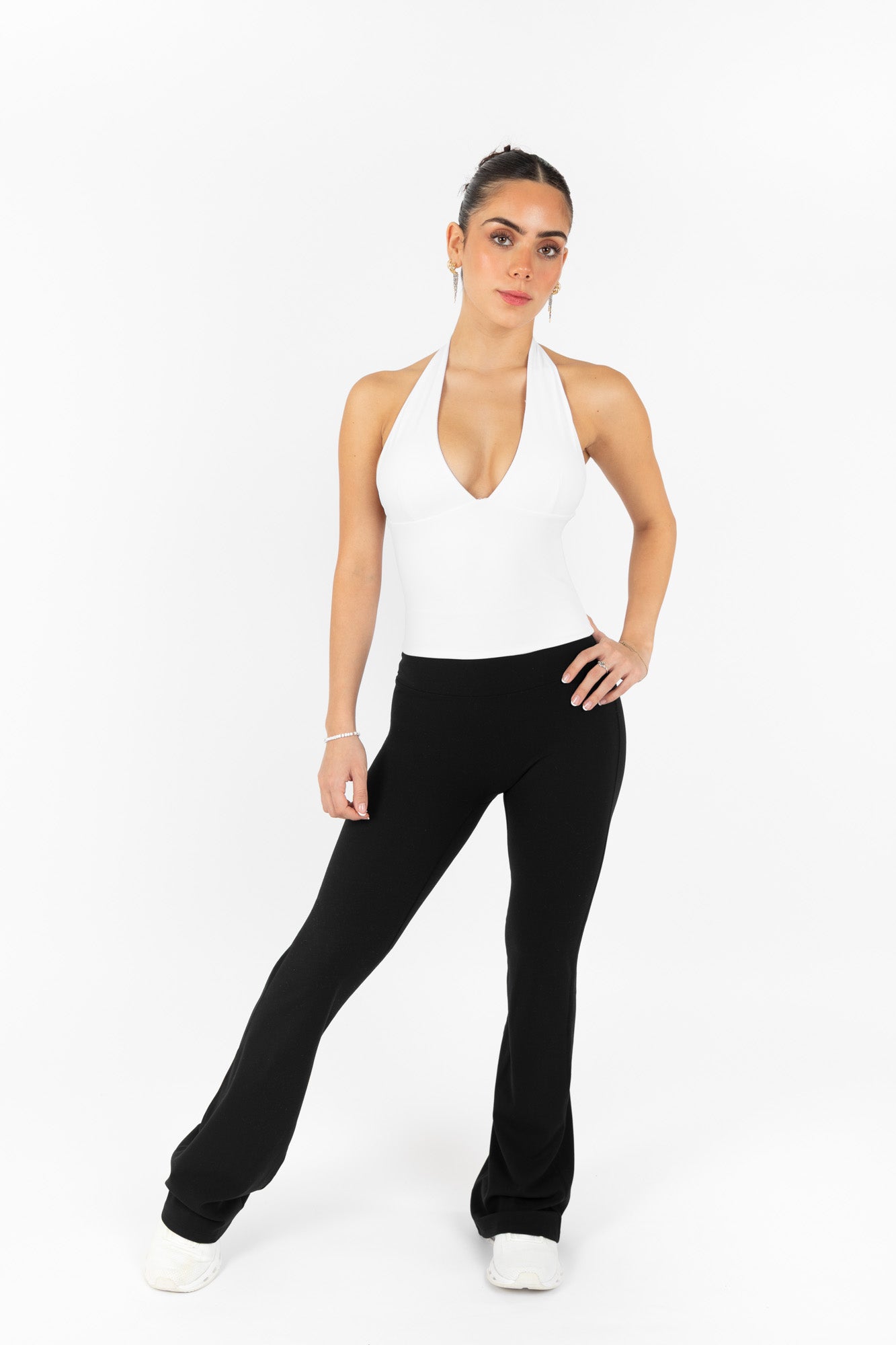 SANA HALTER TOP WHITE