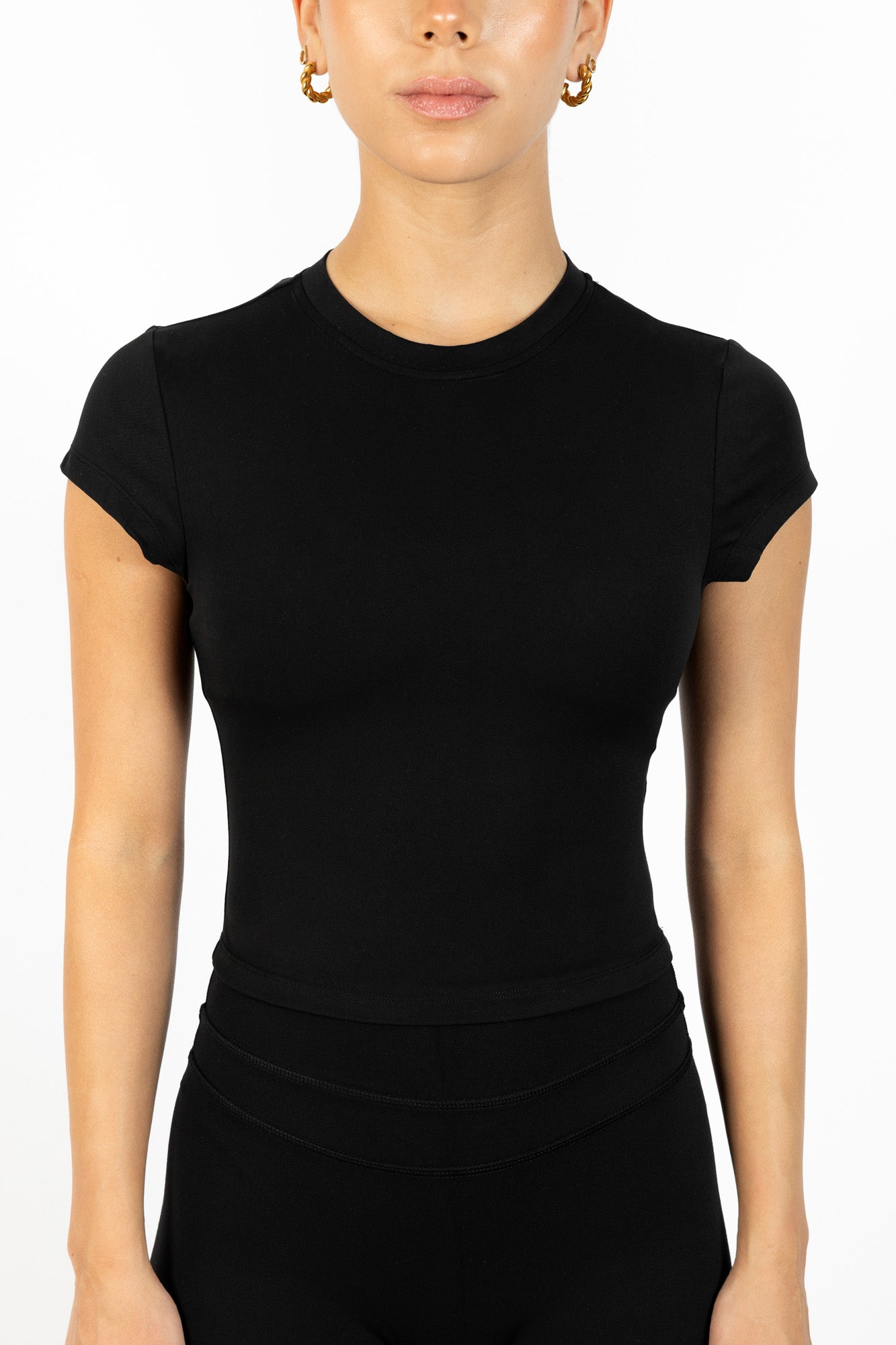 FORME SLEEVE TOP BLACK