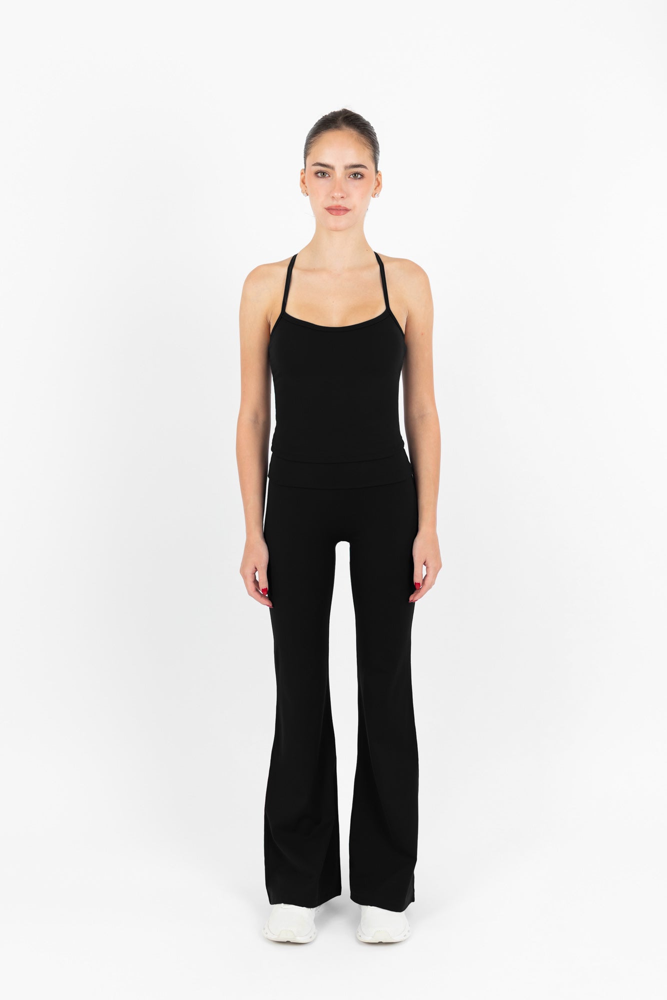 TONE FLARE PANTS BLACK