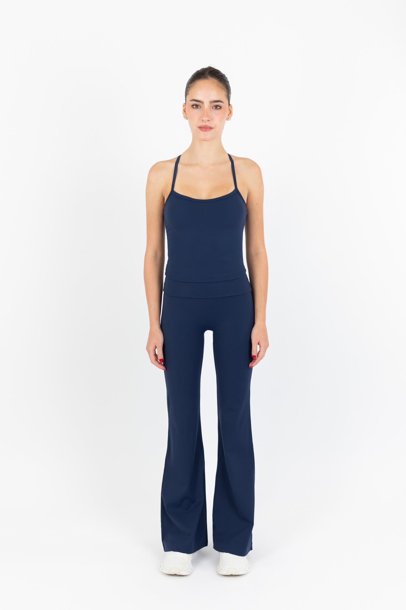 TONE FLARE PANTS NAVY