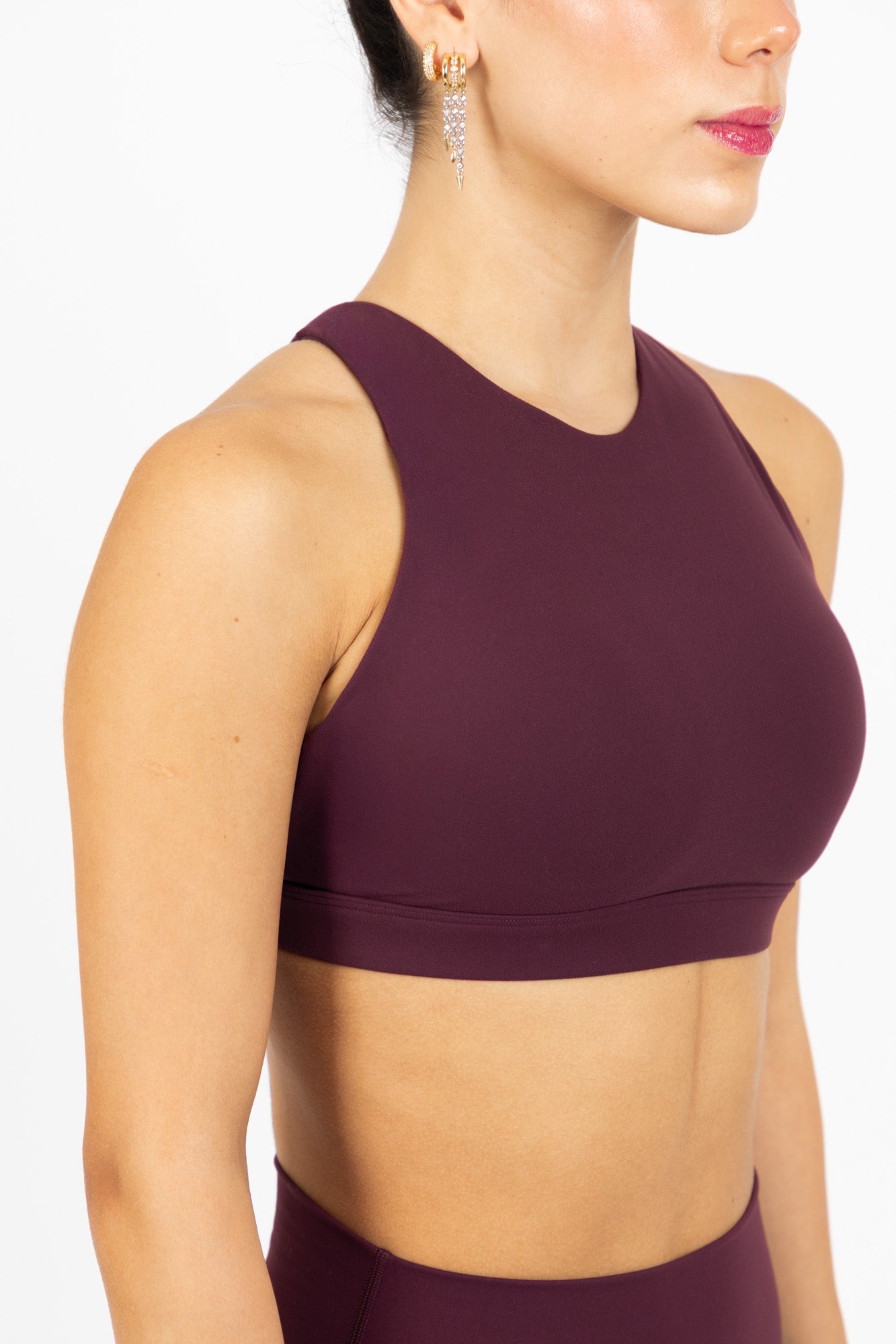 KORA HALTER SPORTS BRA BURGUNDY