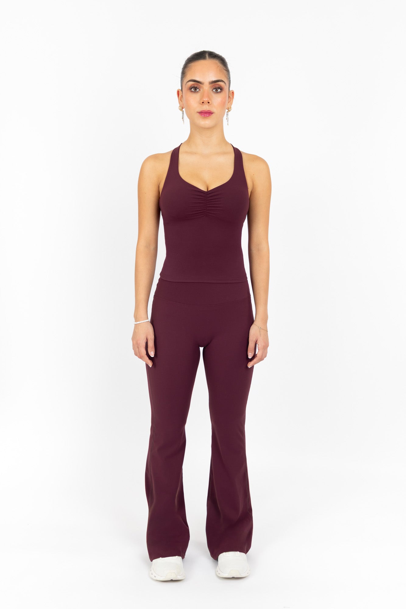 KORA FLARE PANTS BURGUNDY