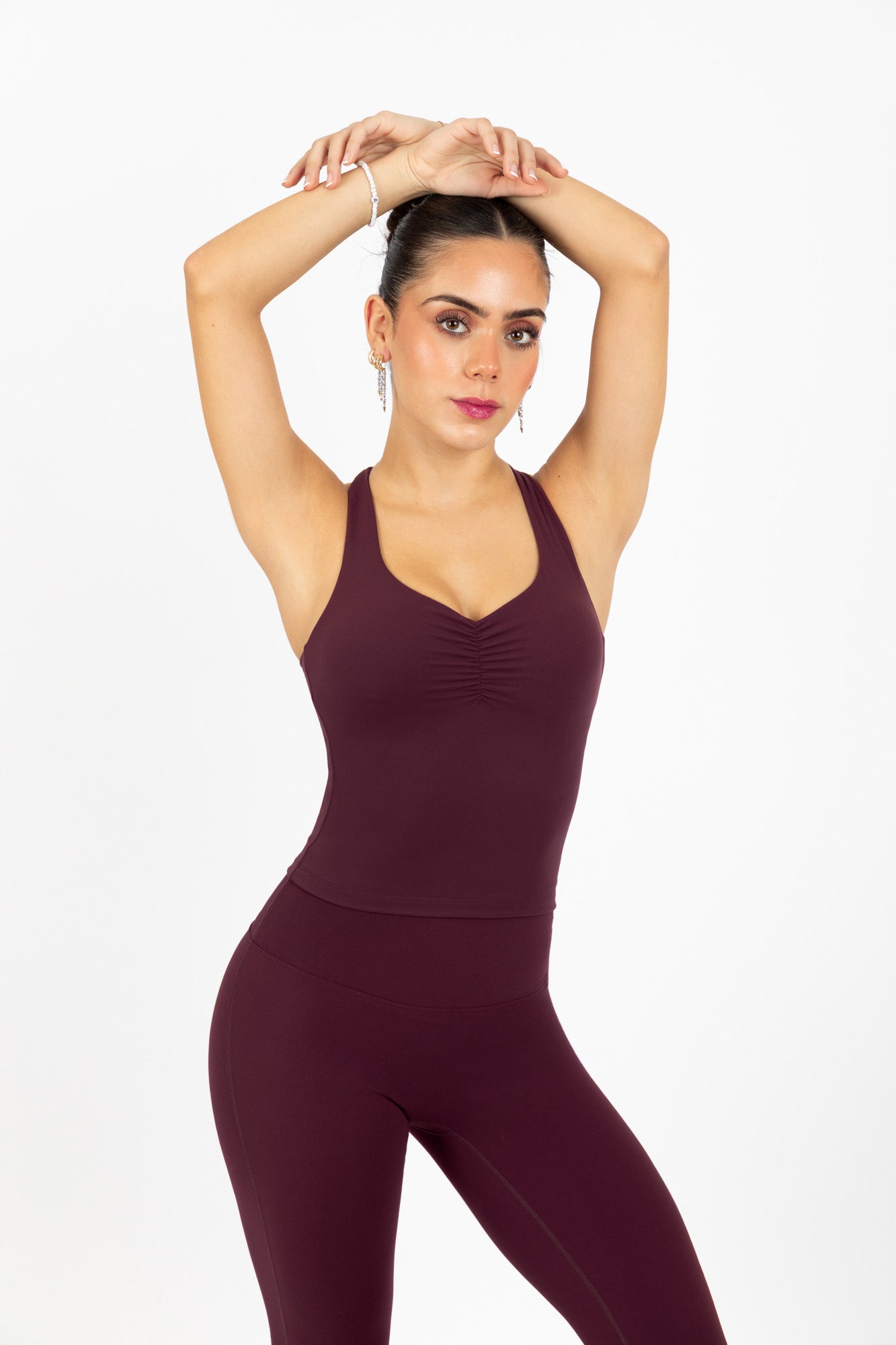 KORA HALTER TOP BURGUNDY