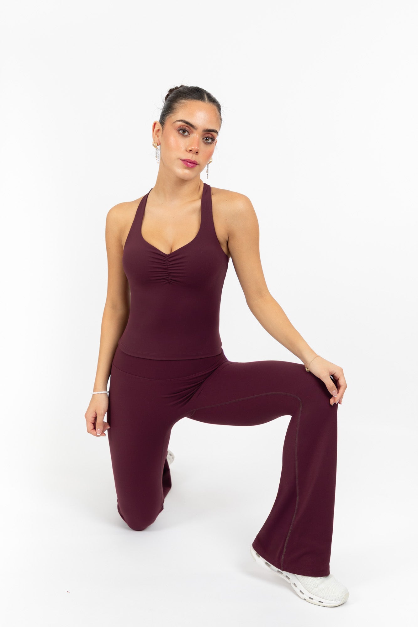 KORA HALTER TOP BURGUNDY