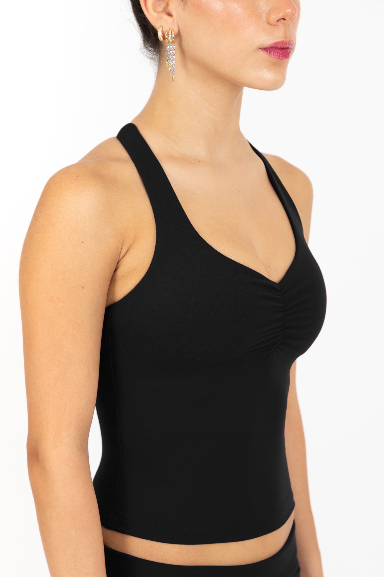 KORA HALTER TOP BLACK