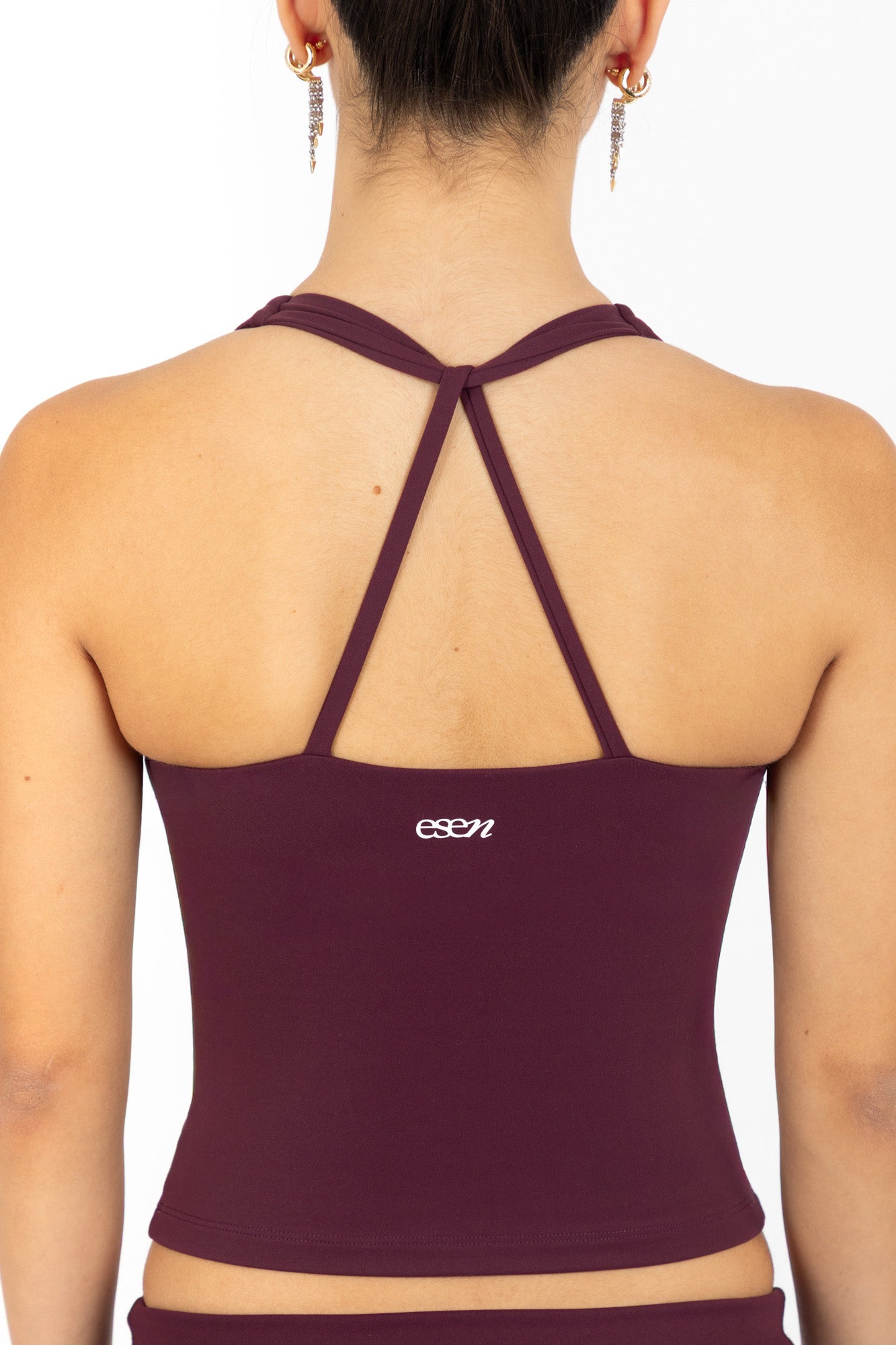 KORA HALTER TOP BURGUNDY