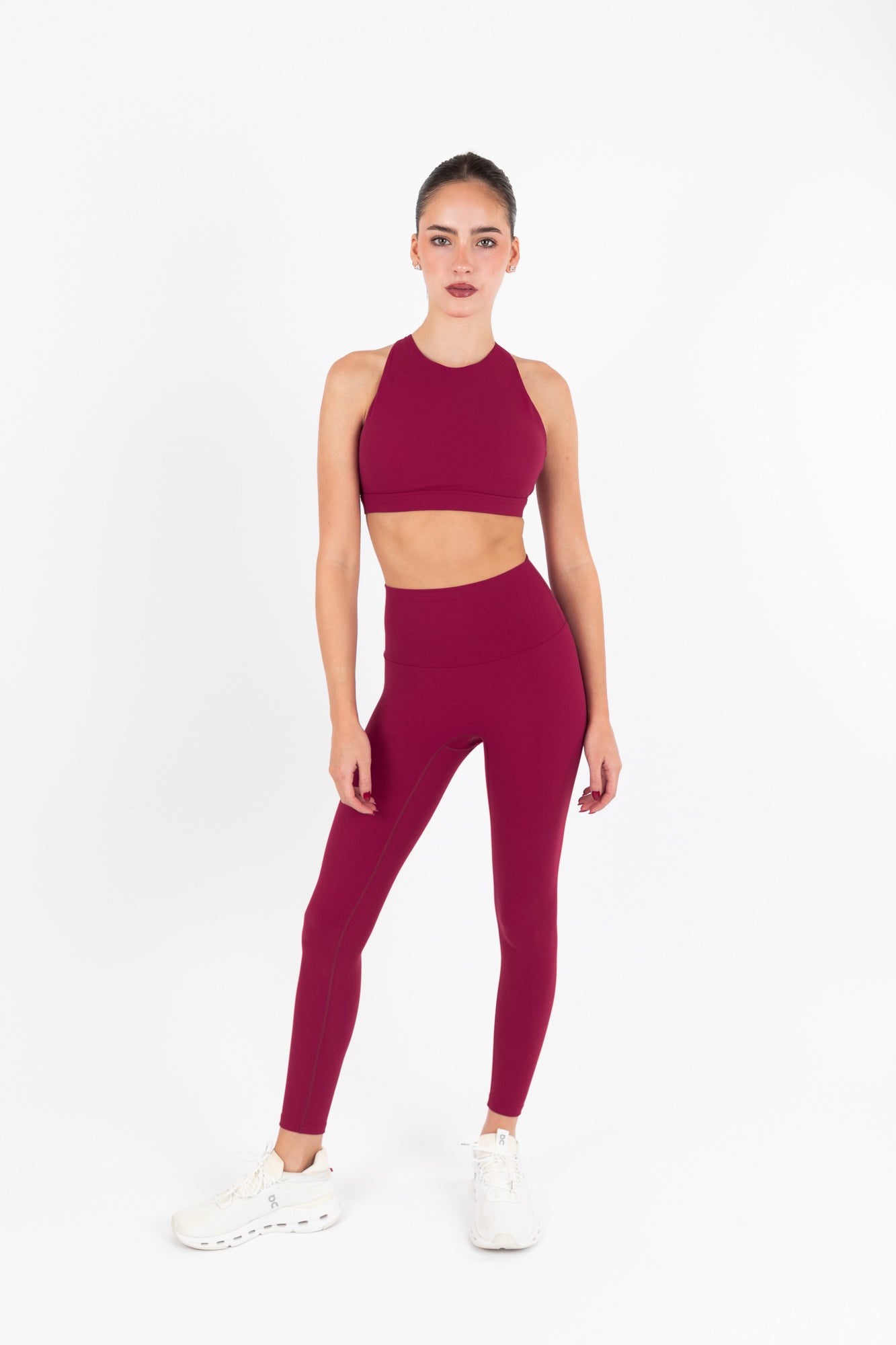 KORA HALTER SPORTS BRA CHERRY