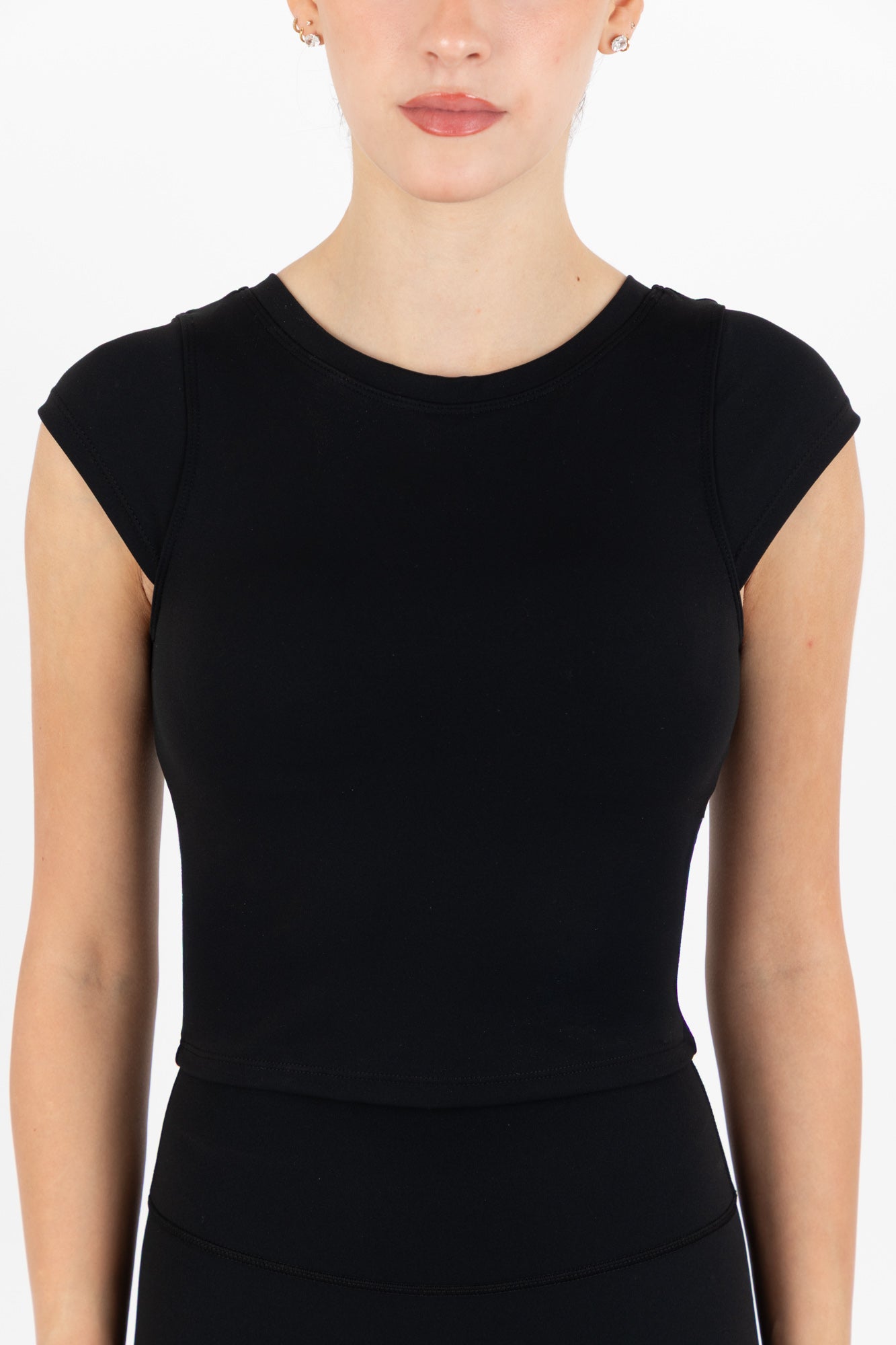 NARA SLEEVE TOP BLACK