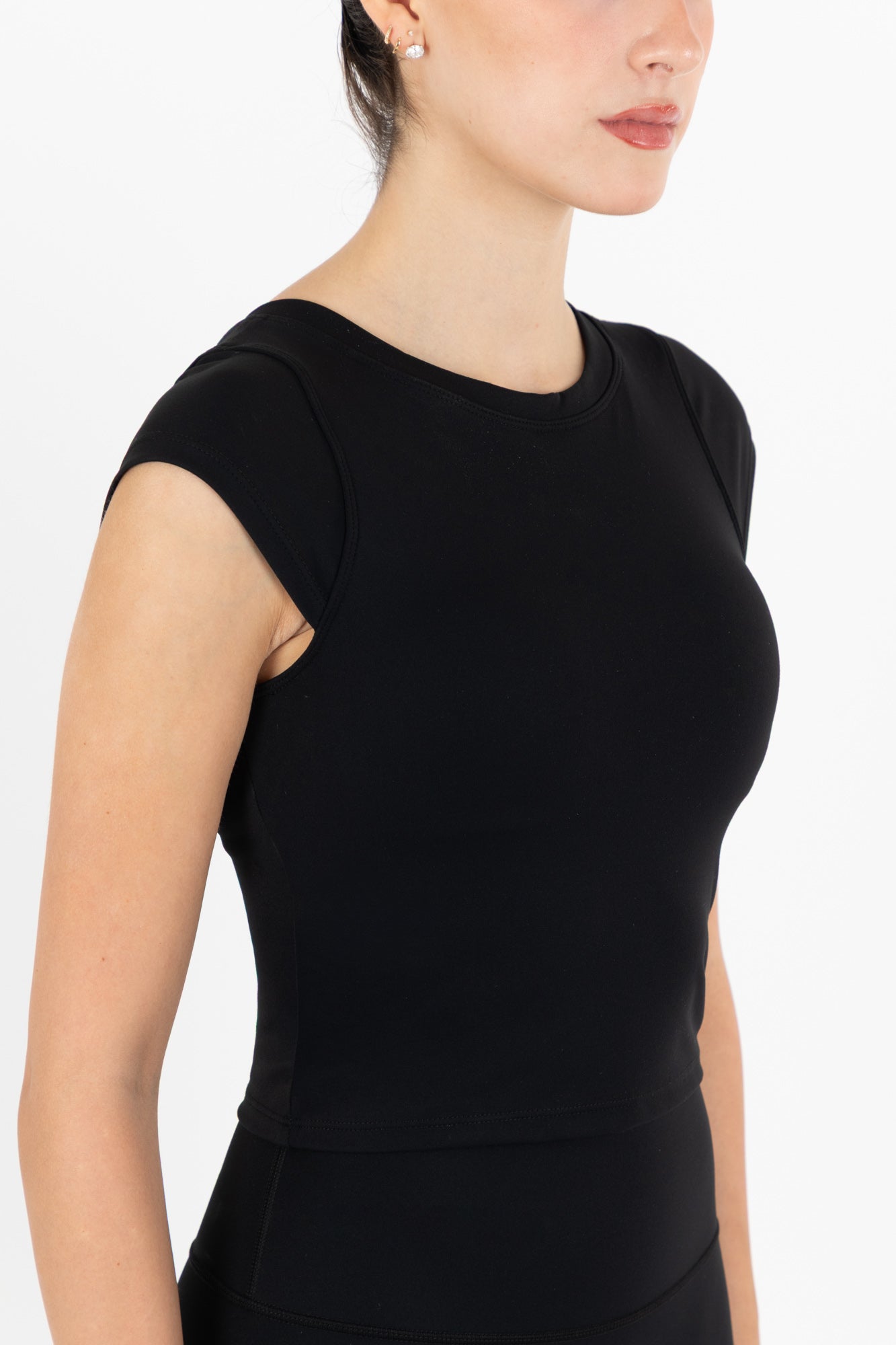 NARA SLEEVE TOP BLACK