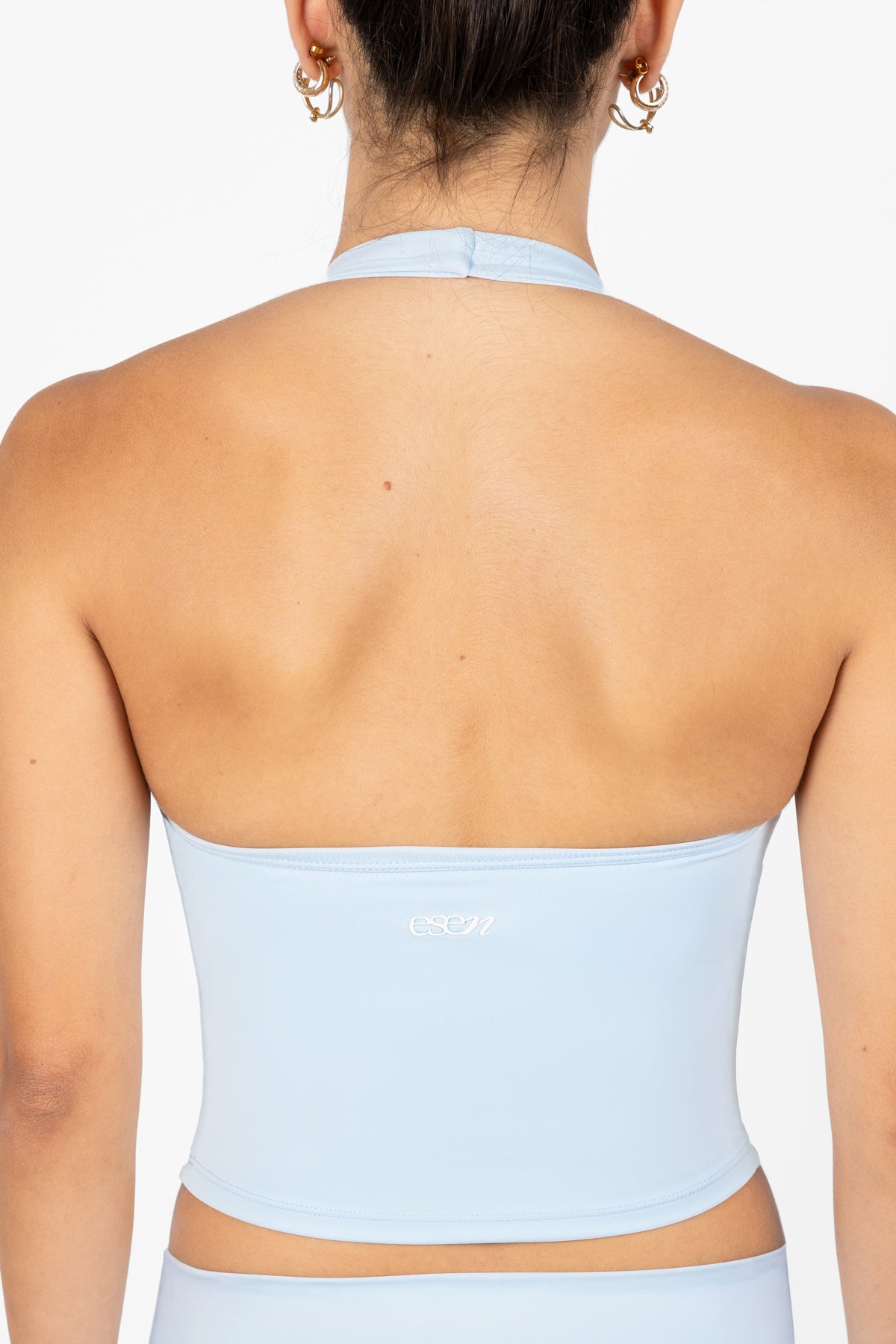 TONE HALTER TOP ICE BLUE