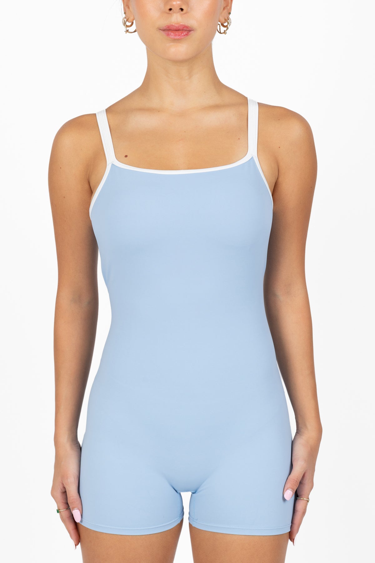 SLEEK SHORT ONESIE SKY BLUE