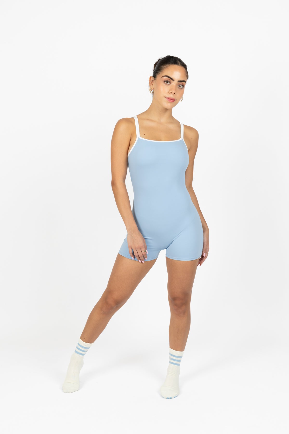 SLEEK SHORT ONESIE SKY BLUE
