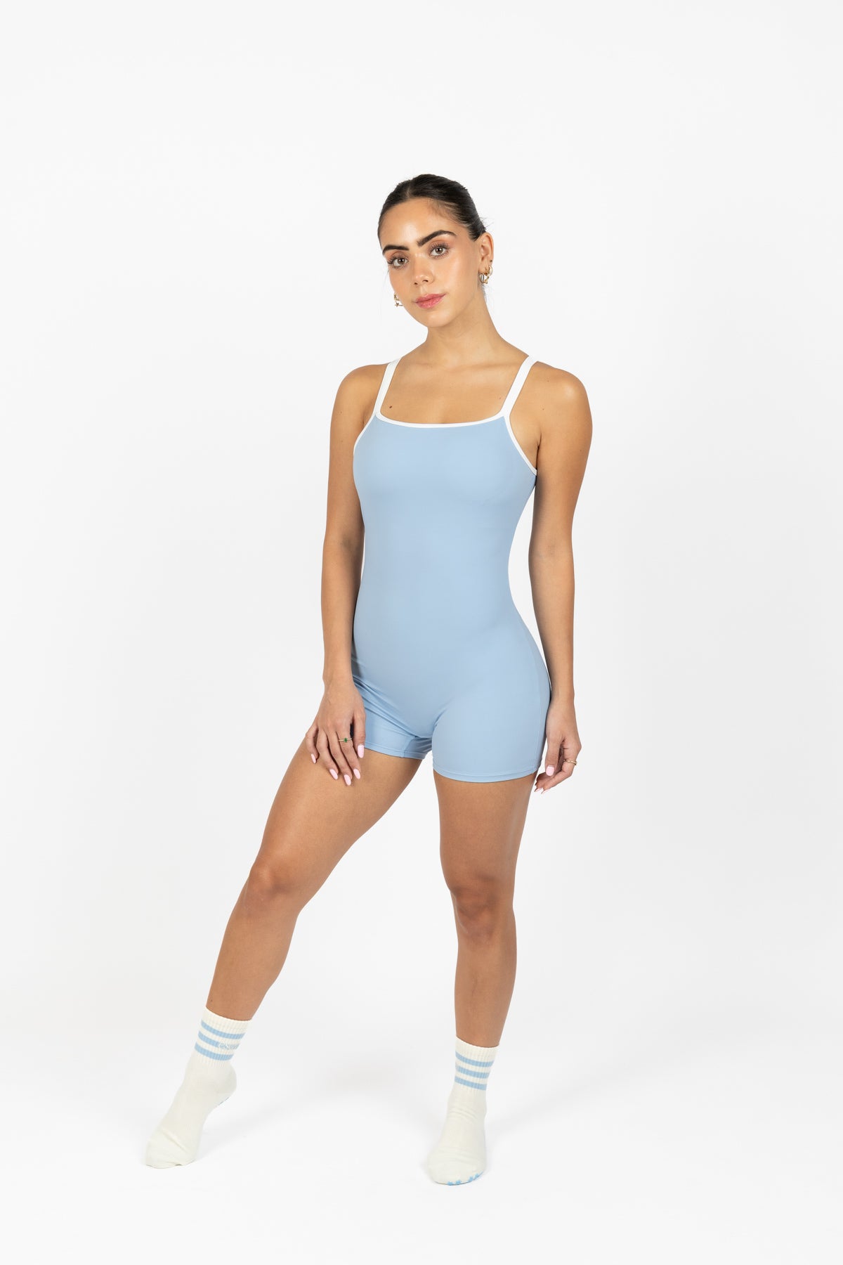 SLEEK SHORT ONESIE SKY BLUE