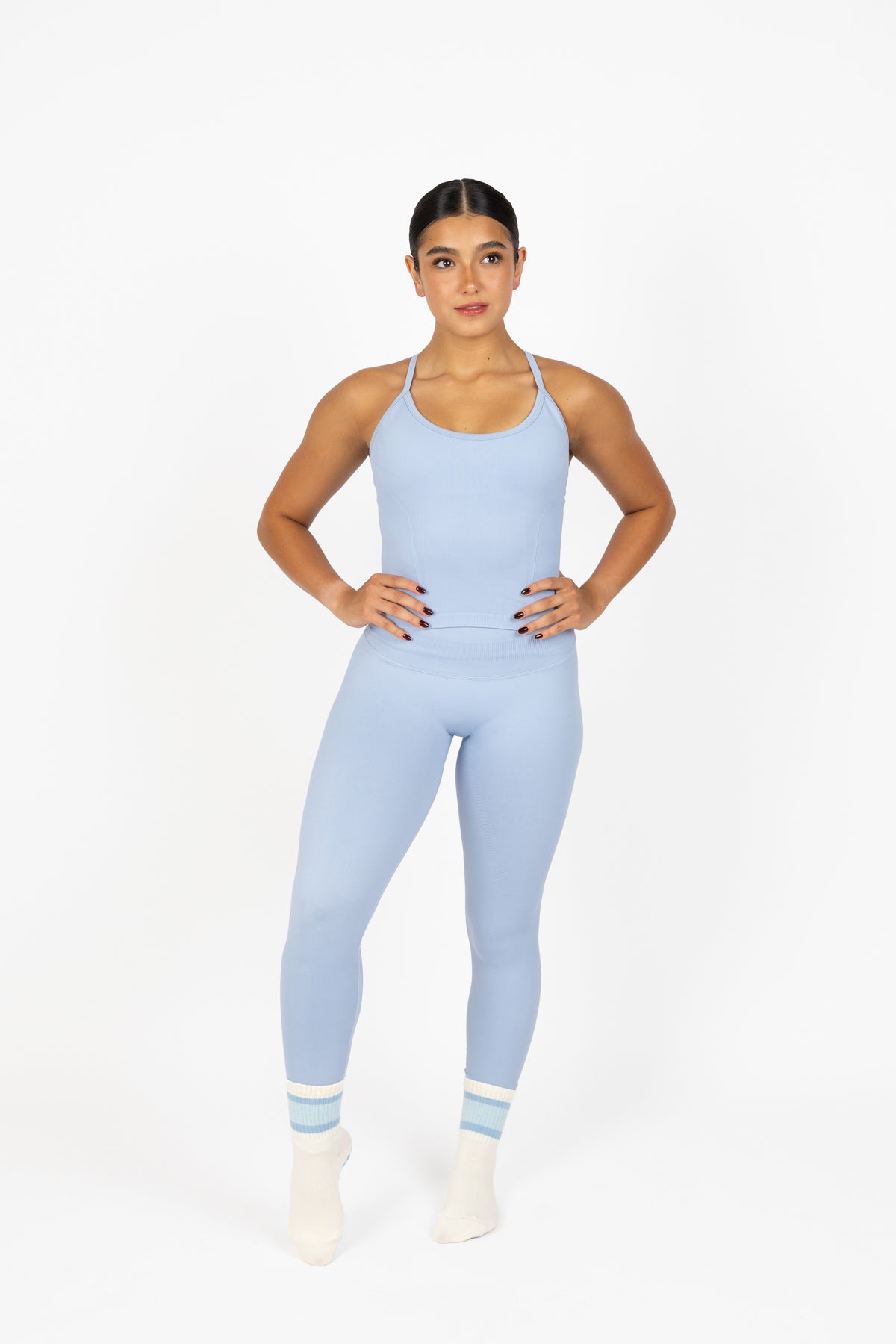 SCULPT TOP SKY BLUE